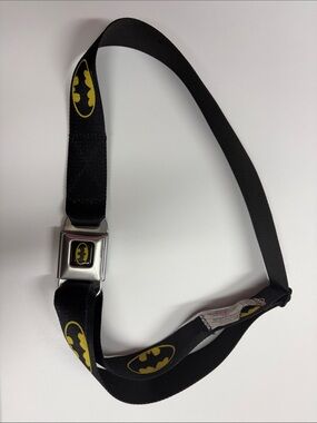 Batman Black and Yellow seatbelt Logo Belt #0065